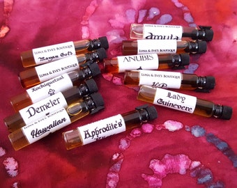 TEN Natural Botanical Perfume Samples: Your Choices, Essential Oils, Natural Perfumes, Unisex Scents and Colognes, Botanical Fragrances