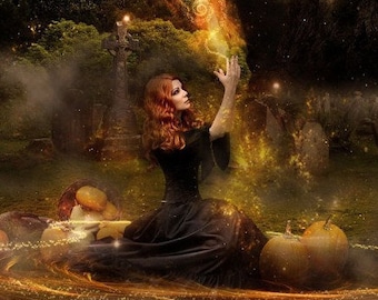 Samhain Night Perfume Oil - Mele speziate, Cioccolato fondente, Incenso, Violette, Arancio amaro, Mandarino, Erbe, Patchouli, Terra, Kaffir Lime