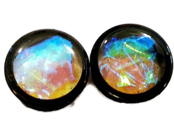 Crystal Amethyst Plugs Double flare or Single Flare sizes 00g - 2 Inches