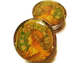 Mucha Zodiac Plugs Double Flare or Single Flare sizes 00g - 2 Inches