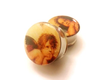 Raphael's Angels Plugs sizes 00g - 2 Inches Double Flare or Single Flare