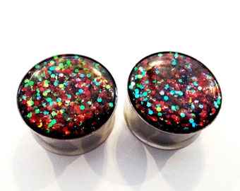 Pomegranate Plugs sizes 2g - 2 Inches Double Flare Or Single Flare