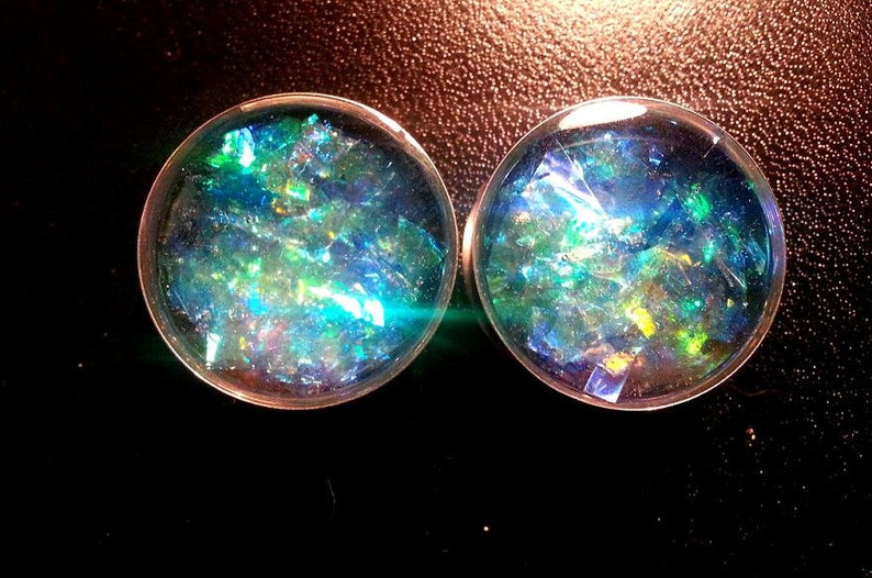 Amphitrite Holographic Plugs Double Flare or Single Flare 00g 2 Inches 7/16, 1/2, 9/16, 5/8, 11/16, 3/4, 7/8, 24mm, 26mm, 28mm, 32mm, 50mm image 3
