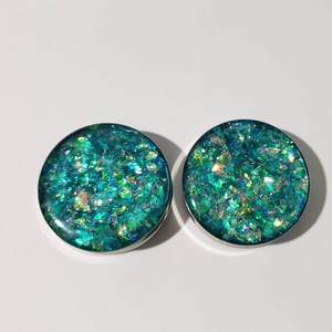 Amphitrite Holographic Plugs Double Flare or Single Flare 00g 2 Inches 7/16, 1/2, 9/16, 5/8, 11/16, 3/4, 7/8, 24mm, 26mm, 28mm, 32mm, 50mm image 2