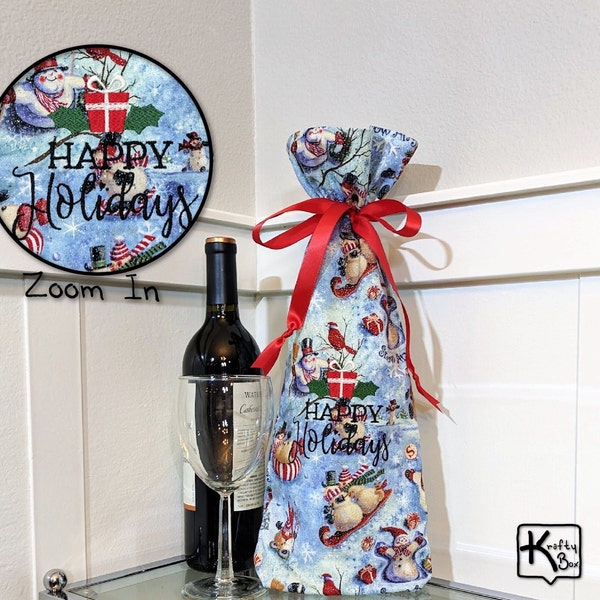 Fabric Wine Bag Etsy