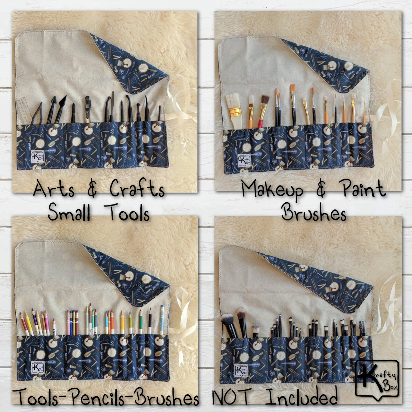 Travel Organizer Art Supplies Rollup Holder Fabric Barber & Etsy