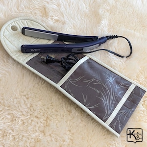 Curling Iron Flat Iron Heat Protective Case Brown Light  display picture 1