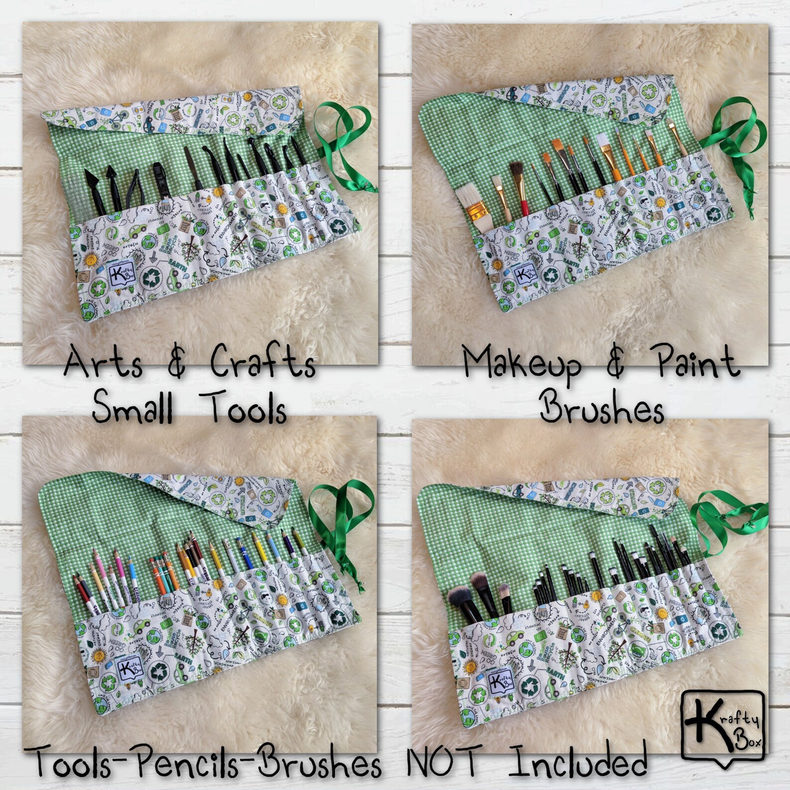 Travel Organizer Art Supplies Rollup Holder Fabric Recycling Etsy