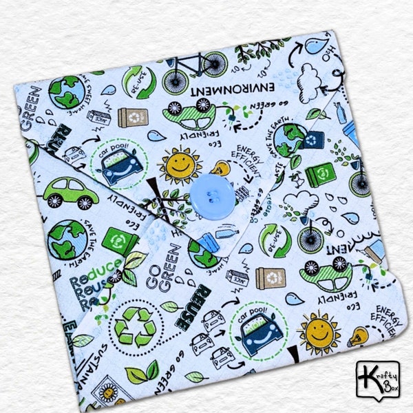 Reusable Sandwich Wrap Ecofriendly Fabric Recycling Fun Design Lunch Food Wrap and Placemat BPA Free Food Safe Washable Unique Lunch Gift