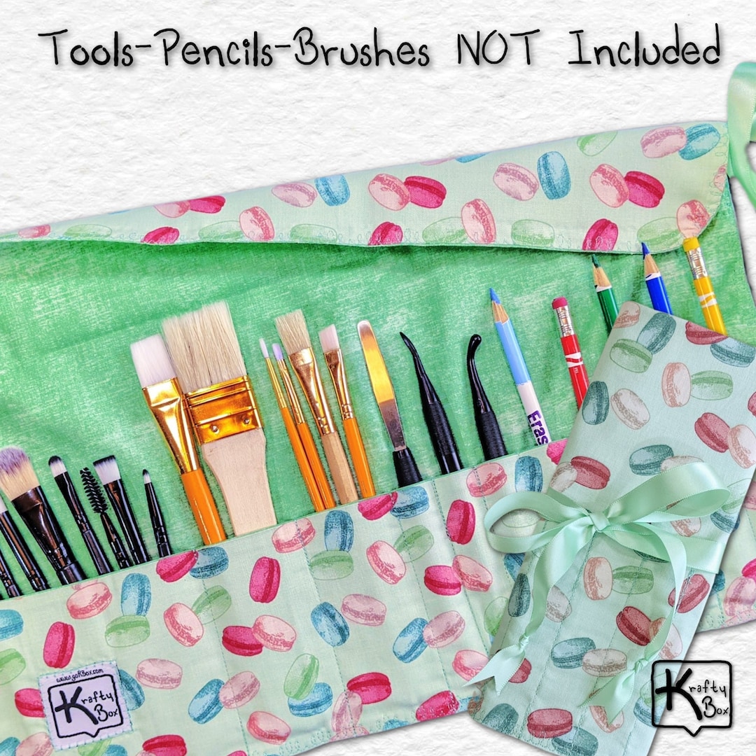 Travel Organizer Art Supplies Rollup Holder Fabric French Etsy