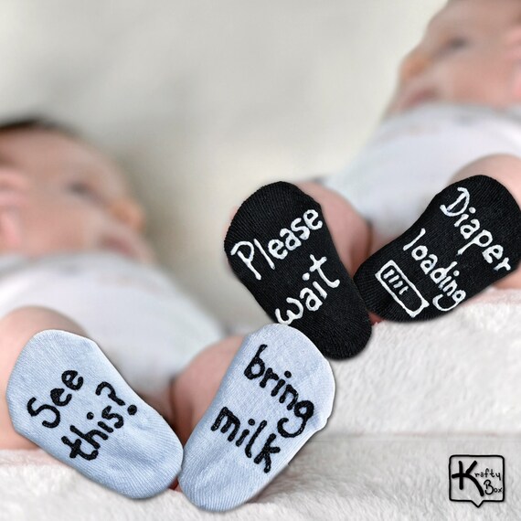 Funny Baby Socks Gift Set 2 Pair see This Bring Etsy
