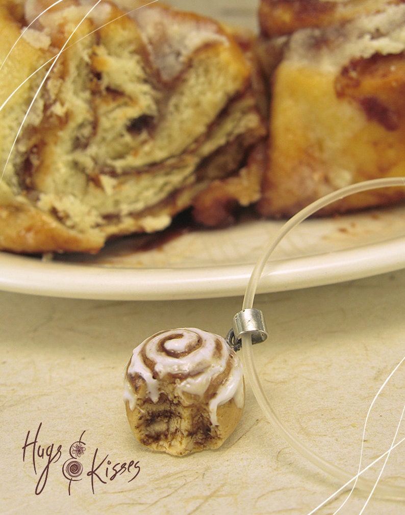 Scented Cinnamon Roll Charm Cinnamon Roll Necklace Mini Food Etsy