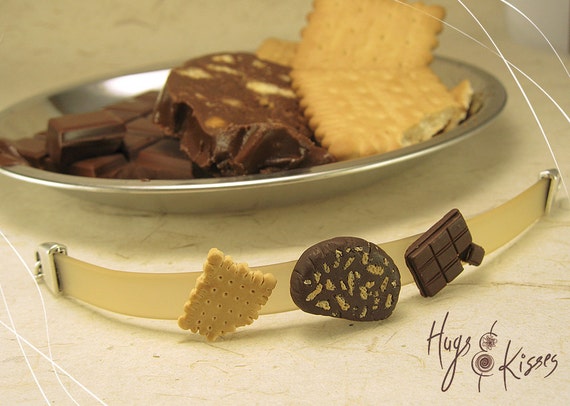 Mosaiko Chocolate Bracelet Greek Dessert Bracelet Miniature Etsy