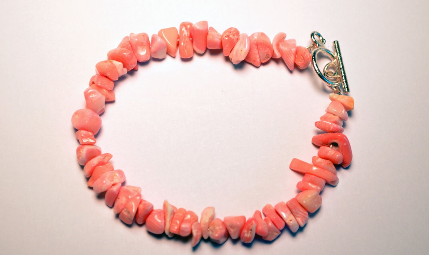 Handmade Pink Shell Beaded Bracelet
