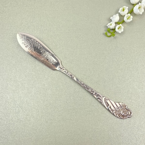 Antique Martin Hall & Co Silver Plated Butter Knife Rococo Revival 1890s