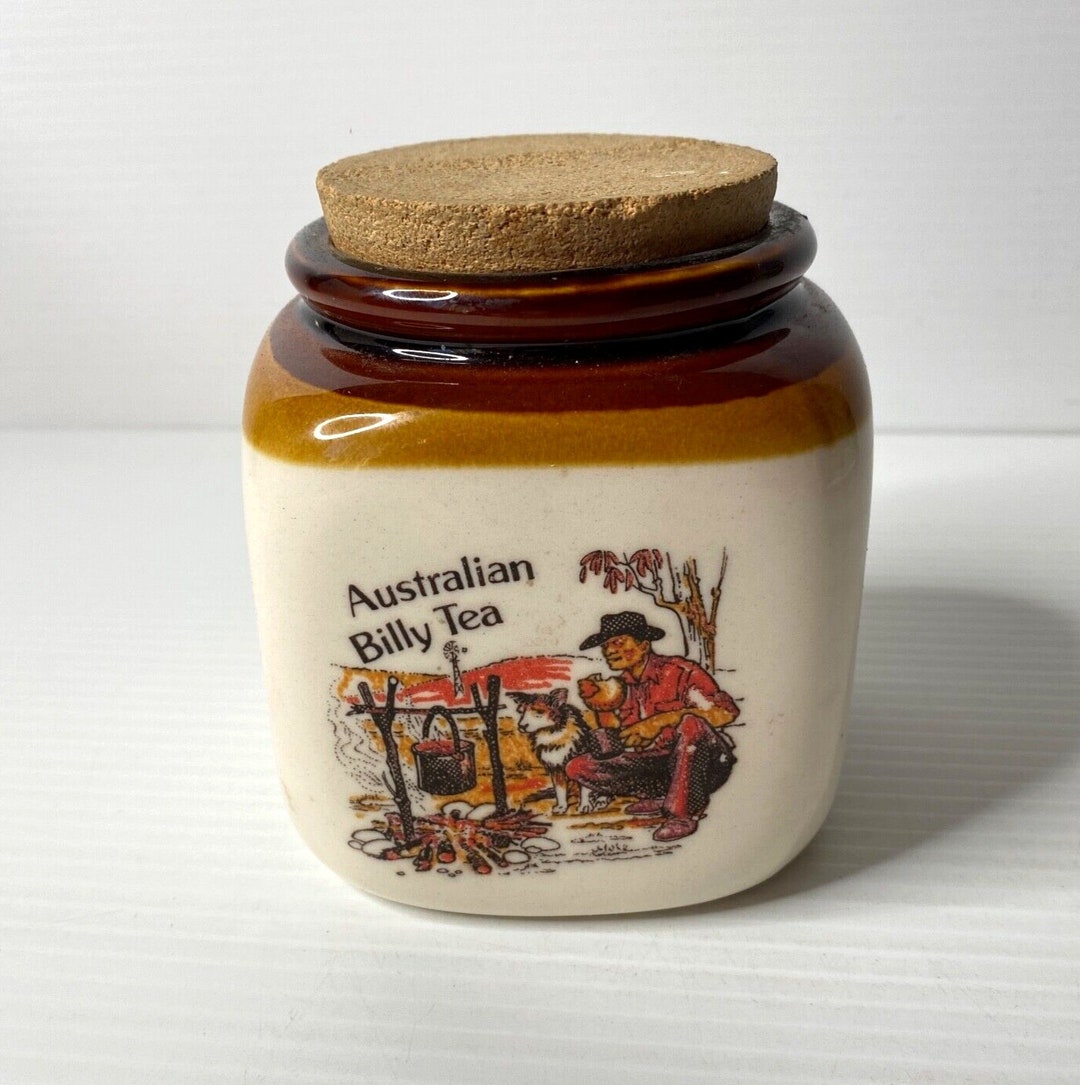 Australian Billy Tea Pottery Canister With Cork Lid Nerada Etsy Australia