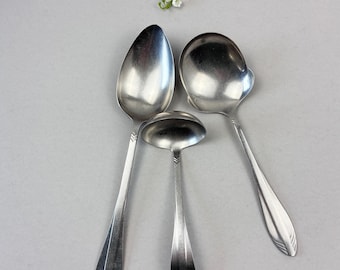 Gero Zilmeta Serving Set 3pc Holland Vintage Casserole Spoon Ladle Dutch