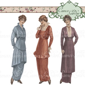 Vintage Digital Clipart - La Belle Epoque Ladies - Clip art for scrapbooking, invitations, crafting - Instant Download Commercial Use