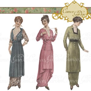 Vintage Digital Clipart - Vintage Ladies - Clip art for scrapbooking, invitations, crafting - Instant Download Commercial Use