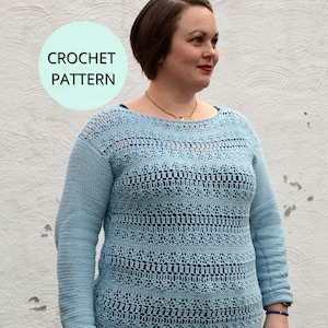 Crochet Sweater Pattern, Crochet Sweater, Crochet Women's Sweater, Crochet Womens Top, Spring Sweater ,Summer Top, Crochet Top