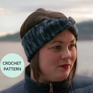 Crochet Twisted Headband Pattern, Crochet Ear Warmer Pattern, Women&#39;s headband, Winter headband, Crochet Headband, Easy Crochet Pattern