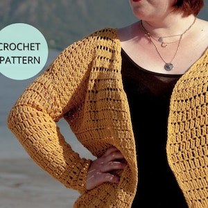 Crochet Cardigan Pattern, Crochet Sweater, Crochet Women&#39;s Cardigan, Crochet Womens Top, Spring Cardigan,Summer Cardigan, Crochet Top