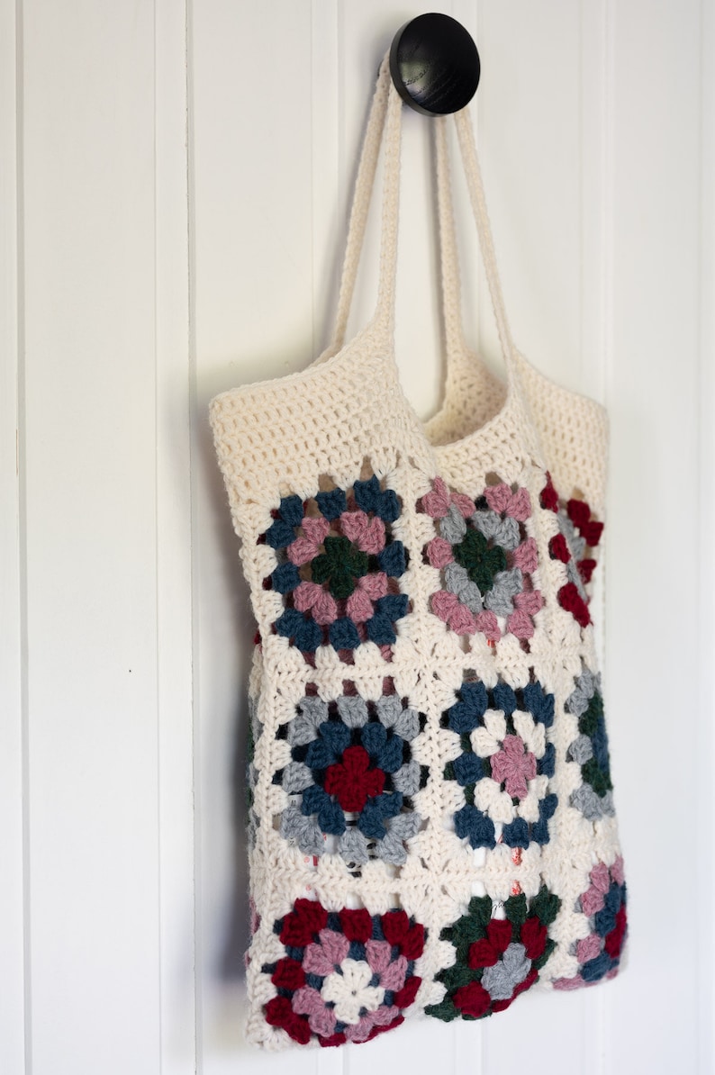 Crochet Bag Pattern Crochet Granny Square Bag Pattern Crochet Purse Bag Pattern Crochet Tote Bag Crochet Tote Crochet Shoulder Bag image 6