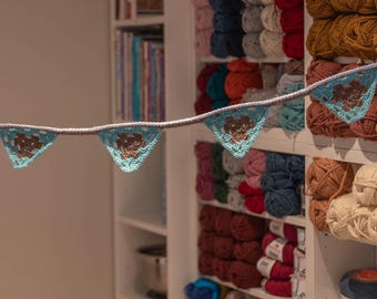 Triangle Granny Square Garland Crochet Pattern PDF