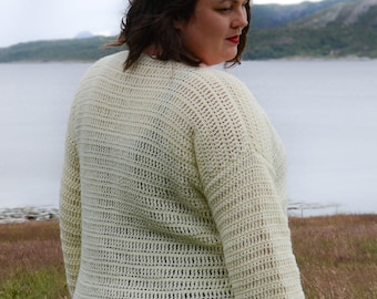 Crochet Wrap Pullover Pattern: Easy Women's Sweater (Digital Download)