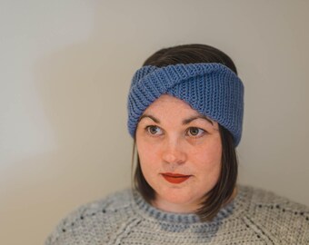 Easy Twisted Ear Warmer Crochet Pattern PDF