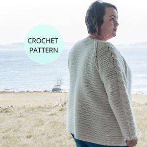 Crochet Cardigan Pattern, Crochet Cardigan, Women&#39;s Cardigan, Crochet Pattern, Cardigan, Braided Cable Cardigan,Crochet Top Pattern