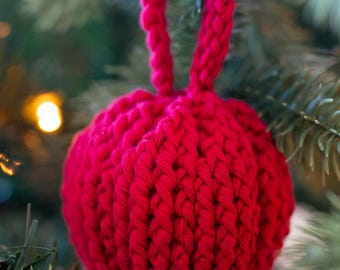 Crochet Christmas Ball Ornament Pattern PDF
