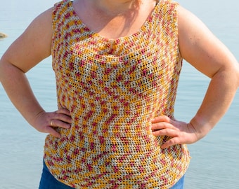 Sleeveless Rectangle Top Crochet Pattern – Easy Summer Tank (PDF Pattern)