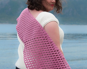 Easy Crochet Shawl Pattern: Summer Scarf Wrap (PDF Pattern)