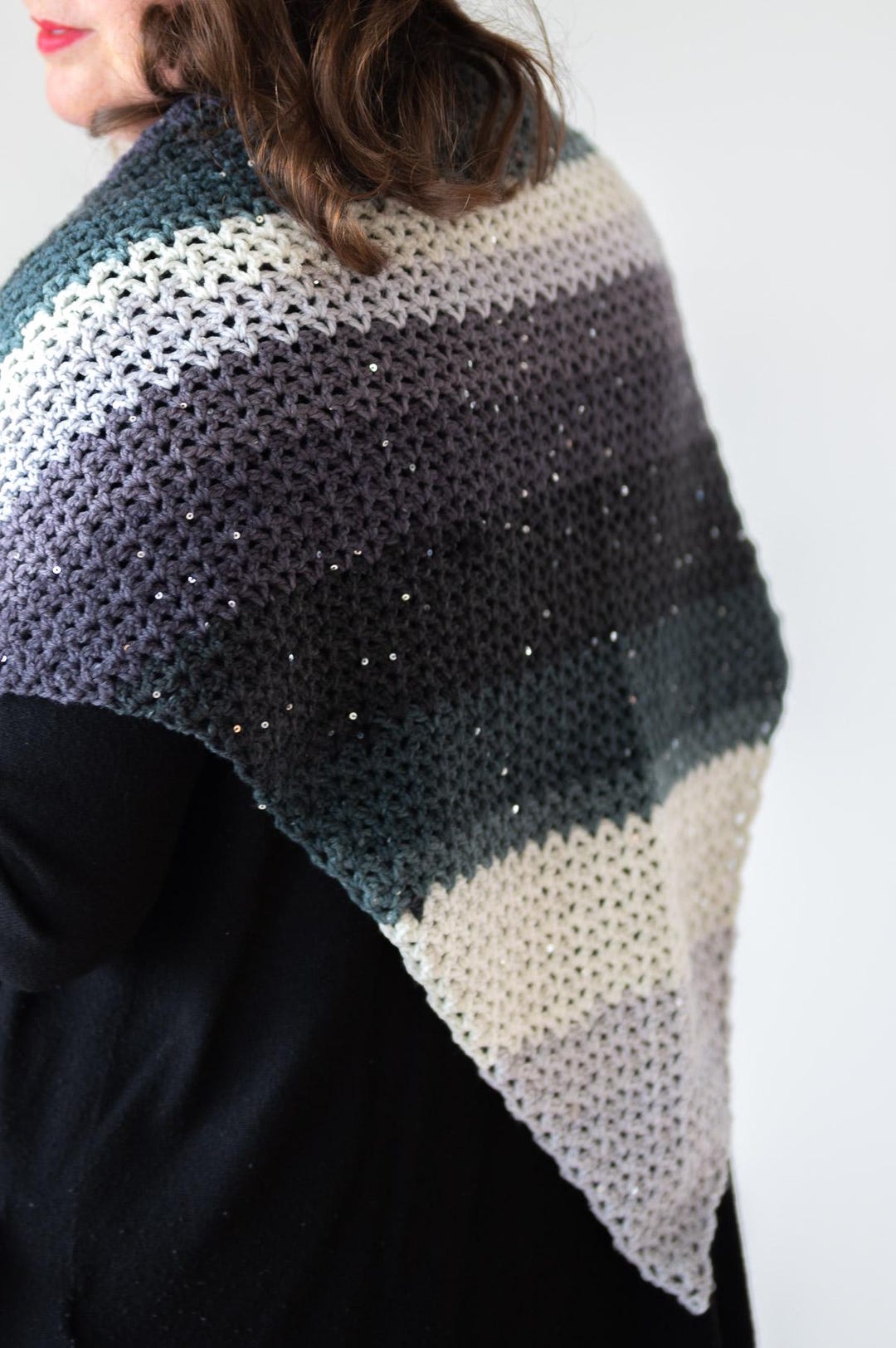Easy Crochet Lace Triangle Shawl Pattern PDF - Etsy
