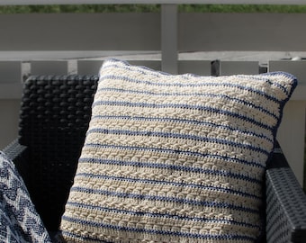 Striped Crochet Pillow Pattern: Waves & Stripes Home Decor (PDF Pattern)