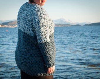 Bacca Sweater Dress Crochet Pattern PDF - Easy Super Bulky Yarn - Oversized Fit - Written Pattern