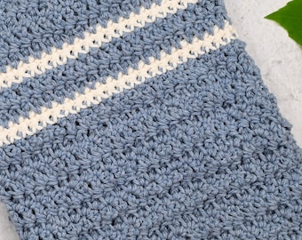 Striped Crochet Dish Towel Pattern: Cotton Kitchen Cloth (PDF Pattern)