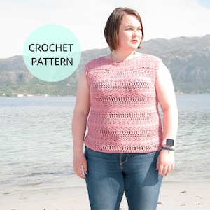 Crochet Top Pattern, Crochet Women&#39;s Top, Crochet Summer Top Pattern, Crochet Garment Pattern, Women&#39;s Crochet Pattern,Crochet Shirt Pattern