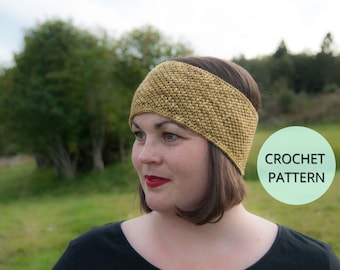 Headband Pattern, Easy Crochet Pattern, Crochet Ear Warmer, Crochet Pattern, Headband, Crocheted Headband, Womens Headband, Winter Headband