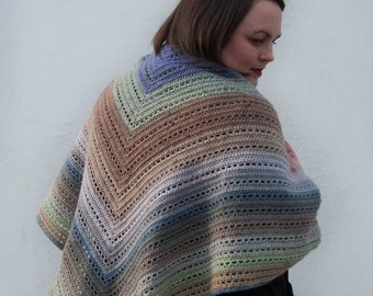 Ice To Bloom Triangle Shawl Crochet Pattern PDF