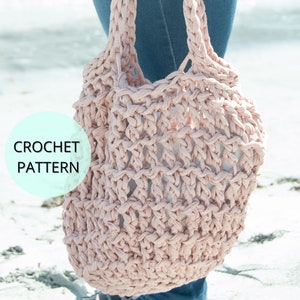 Crochet Bag Pattern Crochet Beach Bag Pattern Crochet Purse Bag Pattern Crochet Tote Bag Crochet Tote Crochet Shoulder Bag image 1