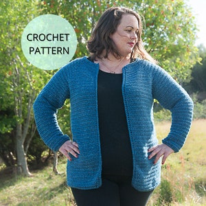 Crochet Pattern- Classic Raglan Cardigan Crochet Pattern - PDF Crochet Pattern - Woman&#39;s Crochet Cardigan - Crochet Wrap - Crochet Sweater