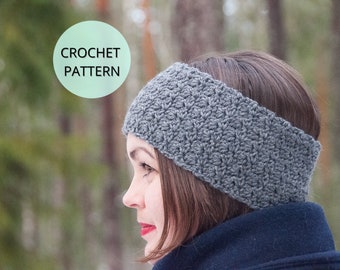 Headband Pattern, Easy Crochet Pattern, Crochet Ear Warmer, Crochet Pattern, Headband, Crocheted Headband, Womens Headband, Winter Headband