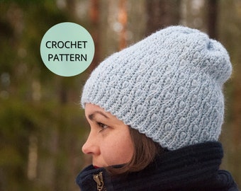 Crochet Beanie Pattern- Crochet Pattern- Crochet Hat- Crochet Beanie- Hat Pattern- Crochet Hat Patterns- Winter Hat Pattern- Winter Hat