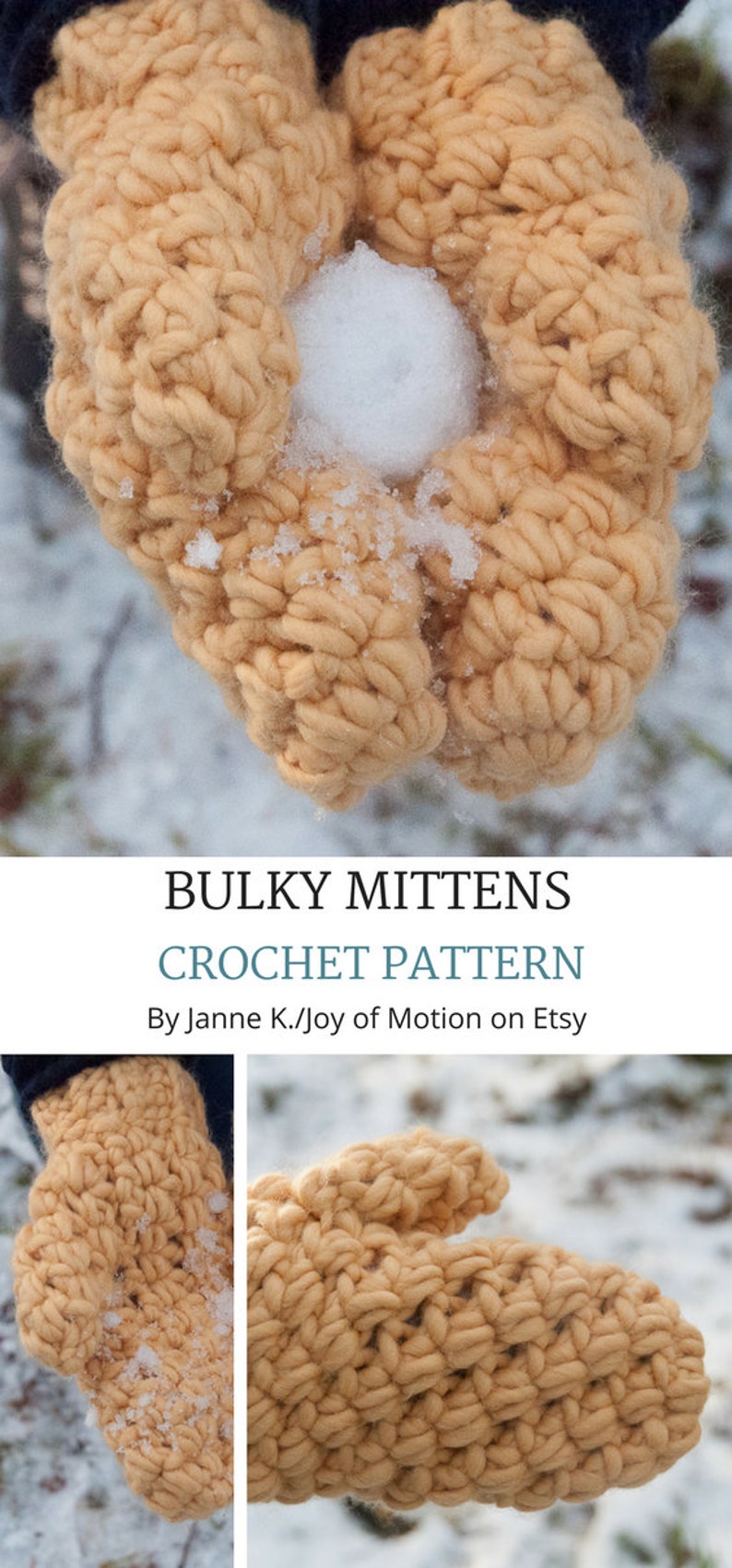 Bulky Mittens Crochet Pattern, Crochet Mittens Pattern, Mittens for Women, Mitten Crochet Pattern, Mitten Pattern, Mitten Glove, Mittens image 10