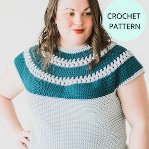 Crochet Top- Crochet Top Pattern- Crochet Summer Top- Crochet Shirt- Crochet Pattern- Crochet Clothing- Braided Crochet Top- Crocheted Top