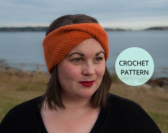 Headband Pattern, Easy Crochet Pattern, Crochet Ear Warmer, Crochet Pattern, Headband, Crocheted Headband, Womens Headband, Winter Headband