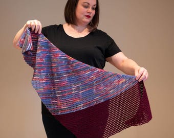 Boomerang Shawl Crochet Pattern - Easy Level - Pattern PDF