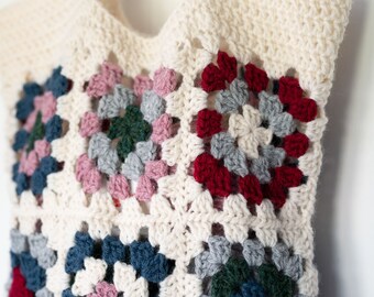 Granny Square Crochet Bag Pattern: Market Tote (PDF Pattern)